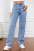 'Meadow' High Waist Straight Jeans - Celes Fashion